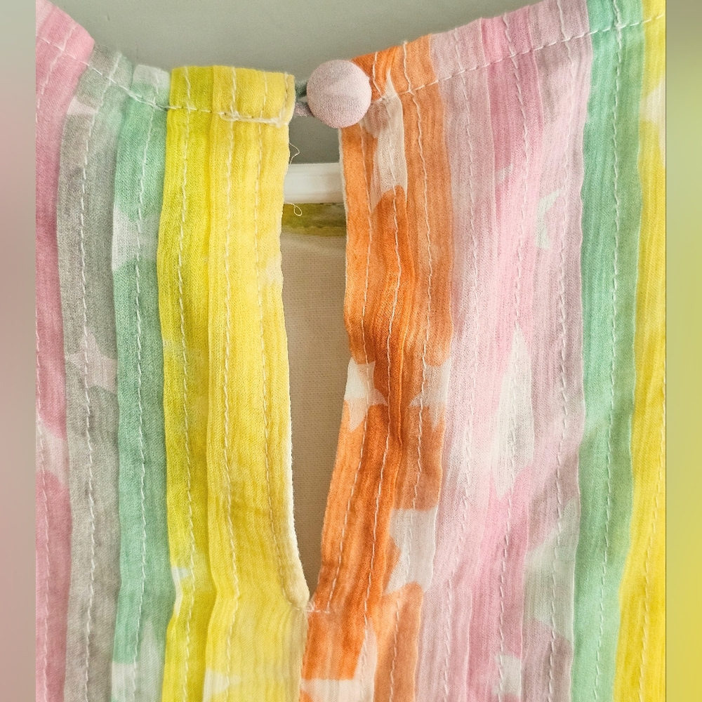 NWT Stella McCartney Kids Rainbow Stars Chiffon SILK  Dress - Picture 4 of 4